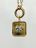 Stone Heart Charm