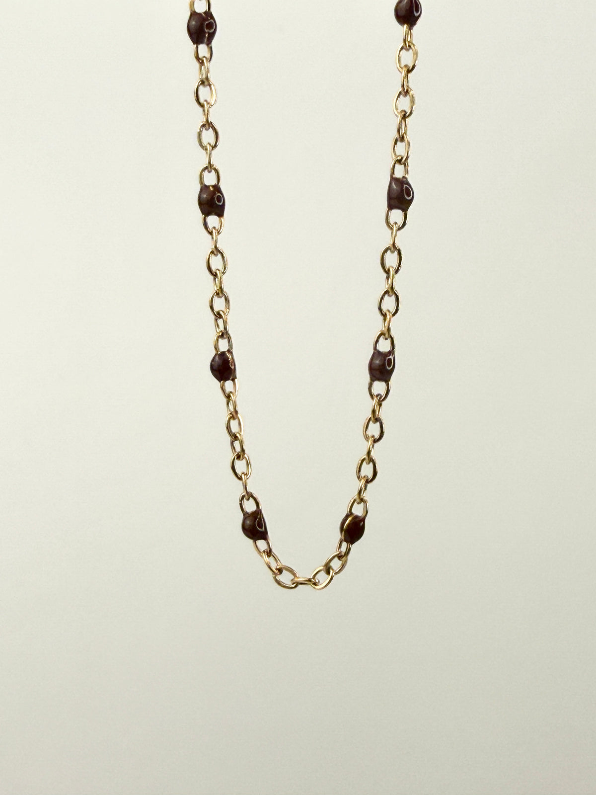 Chocolate Brown Enamel Chain