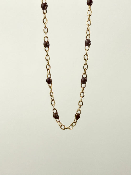Chocolate Brown Enamel Chain