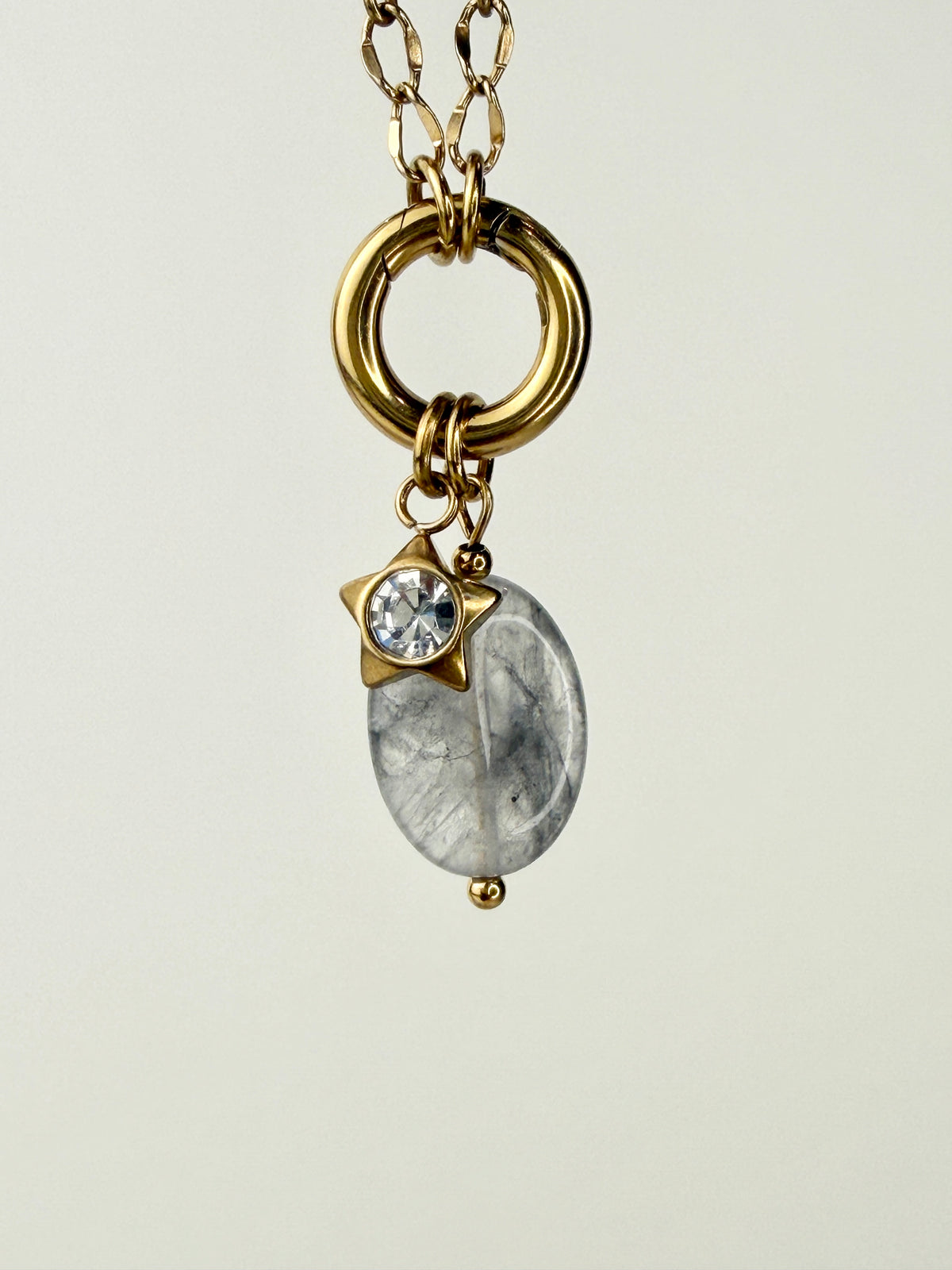Cloudy Quartz Charm