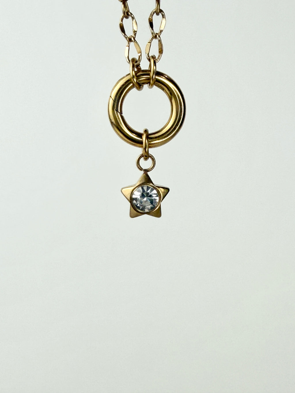 Mini Star Charm with Cubic Zirconia Stone
