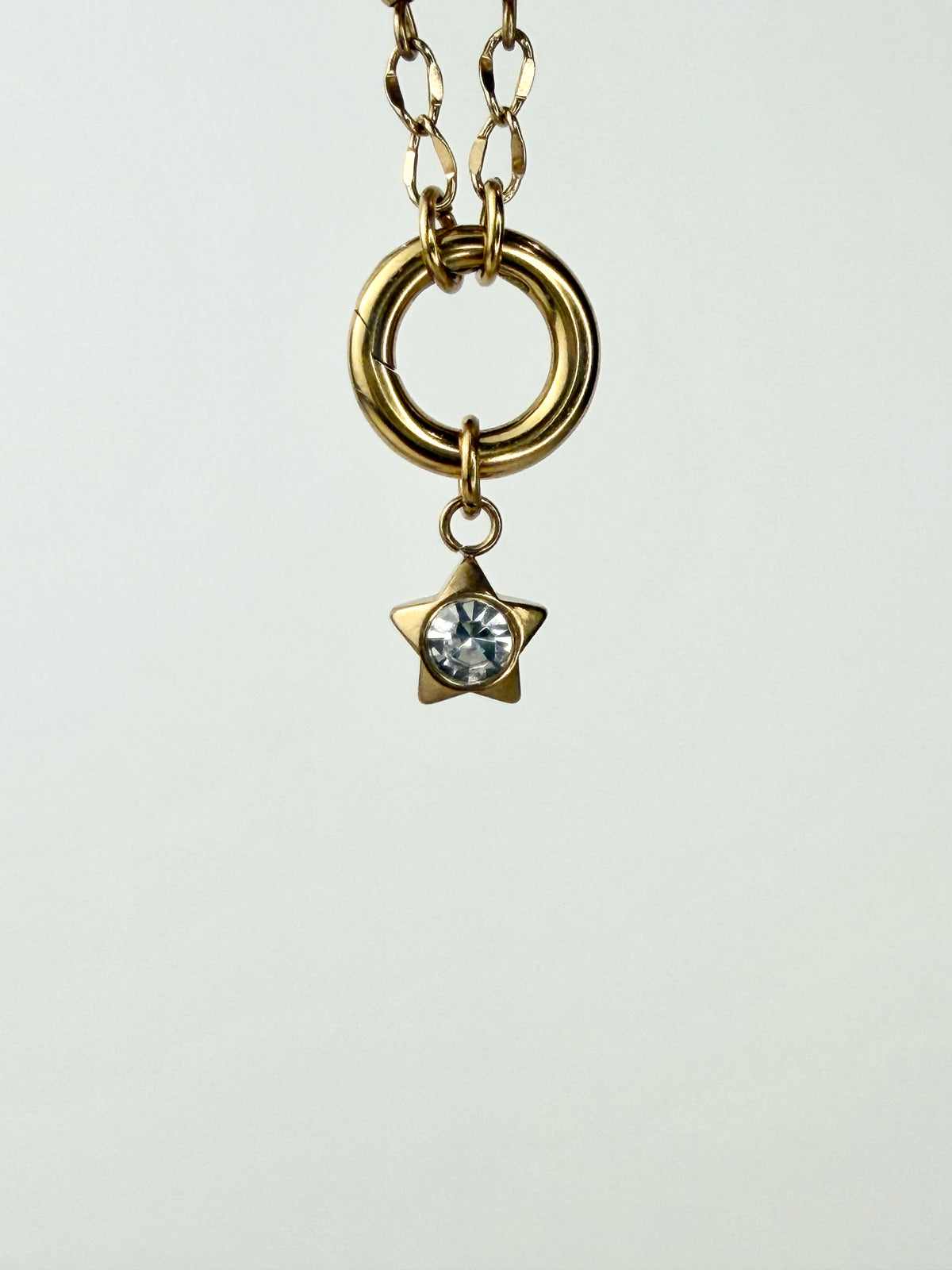 Mini Star Charm with Cubic Zirconia Stone