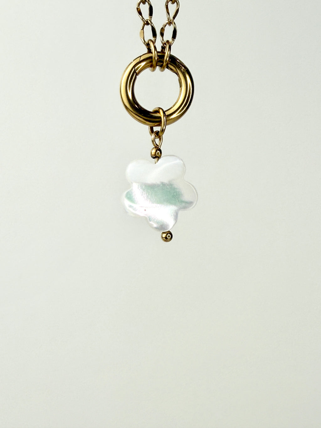 Mother of Pearl Flower Charm