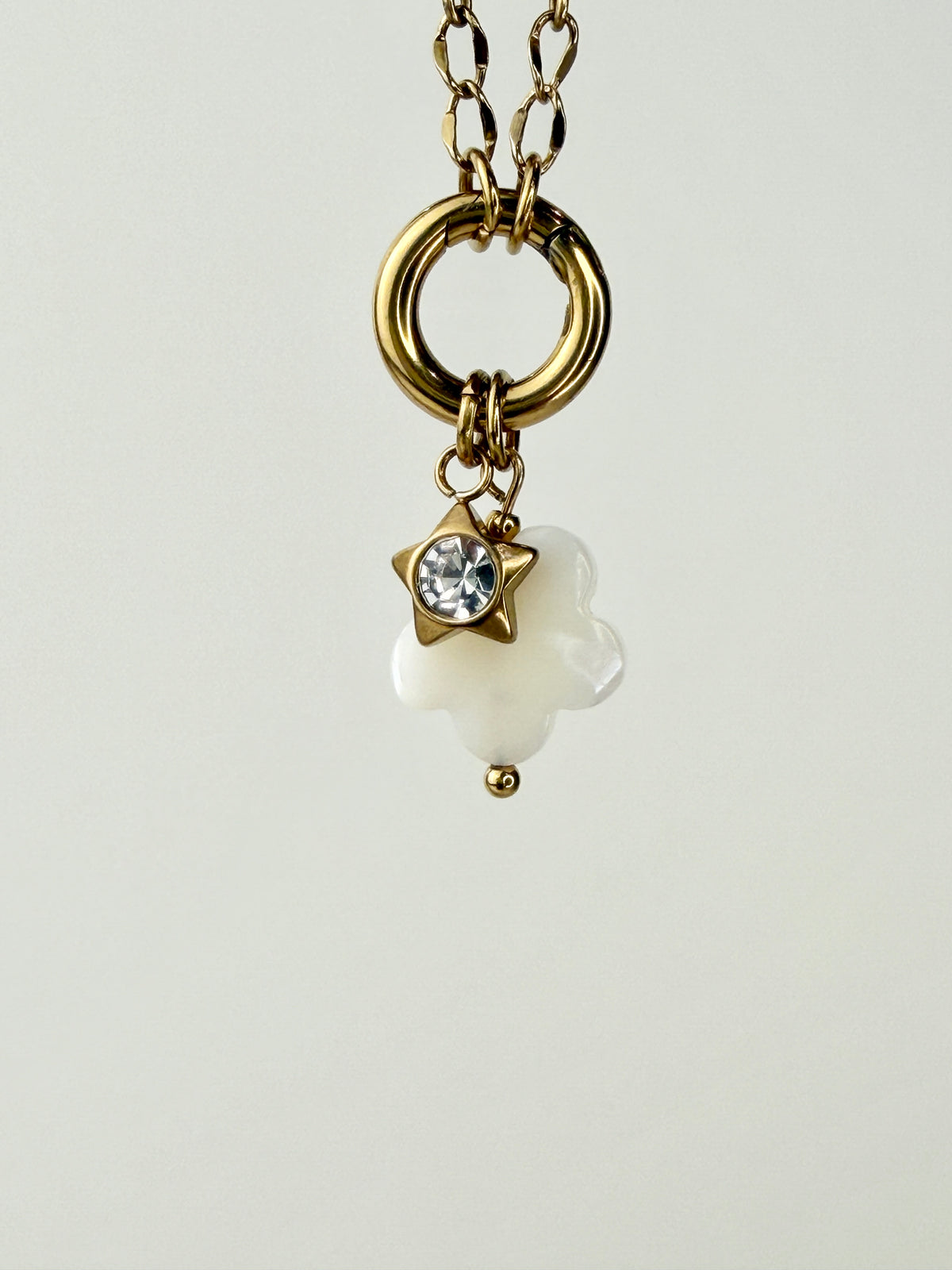 Mini Star Charm with Cubic Zirconia Stone