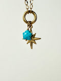 Turquoise Magnesite Microfaceted Star Charm