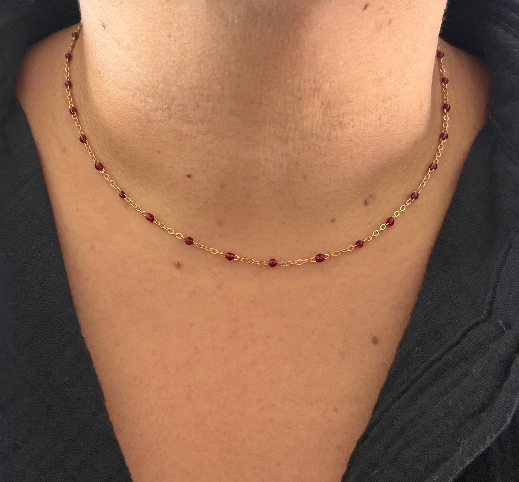 Red Wine Enamel Chain