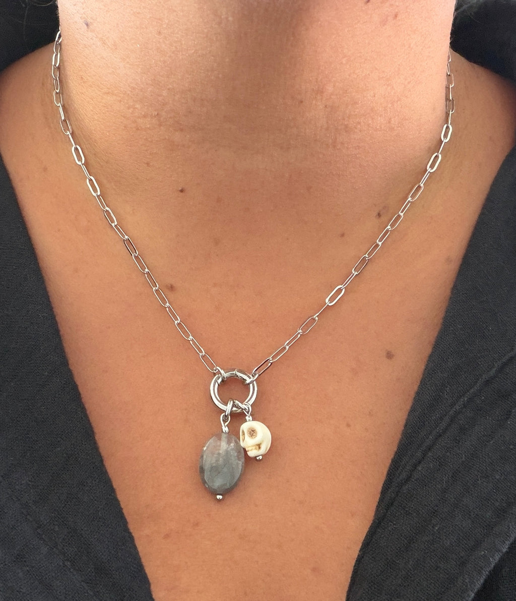 Cloudy Quartz Charm