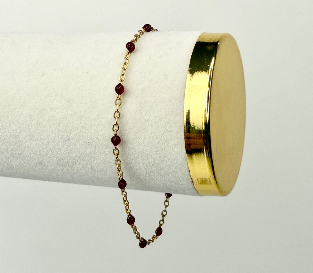 Red Wine Enamel Bracelet